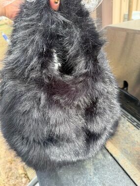 Black Faux Fur Handbag - Plush Soft Tote